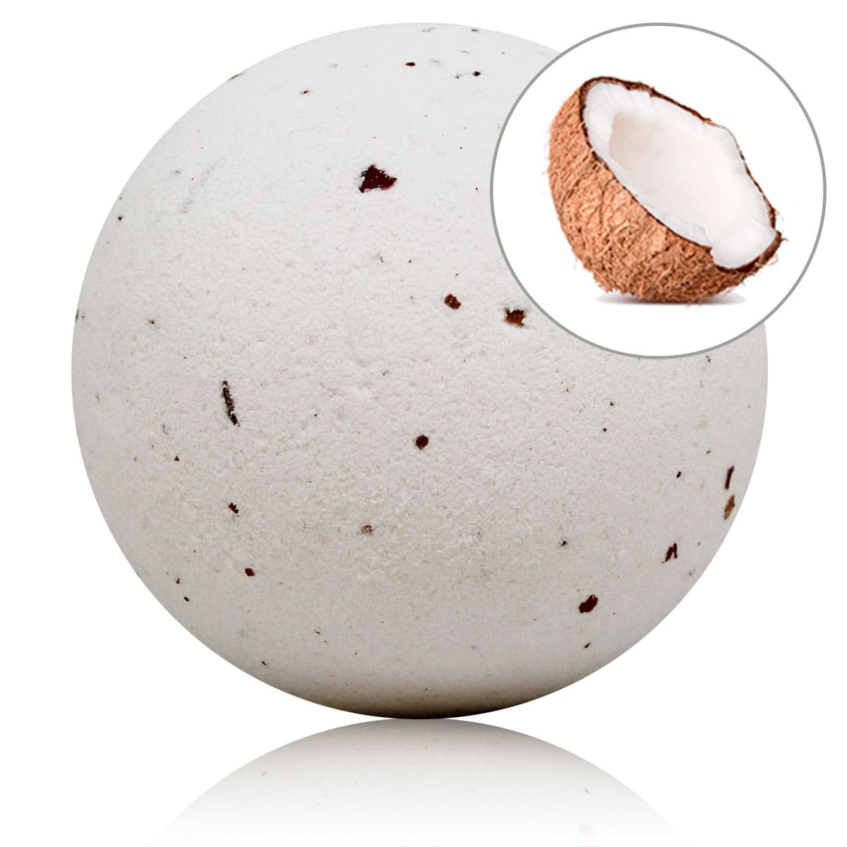 Kokosová koupelová bomba s okvětními lístky - 140 g