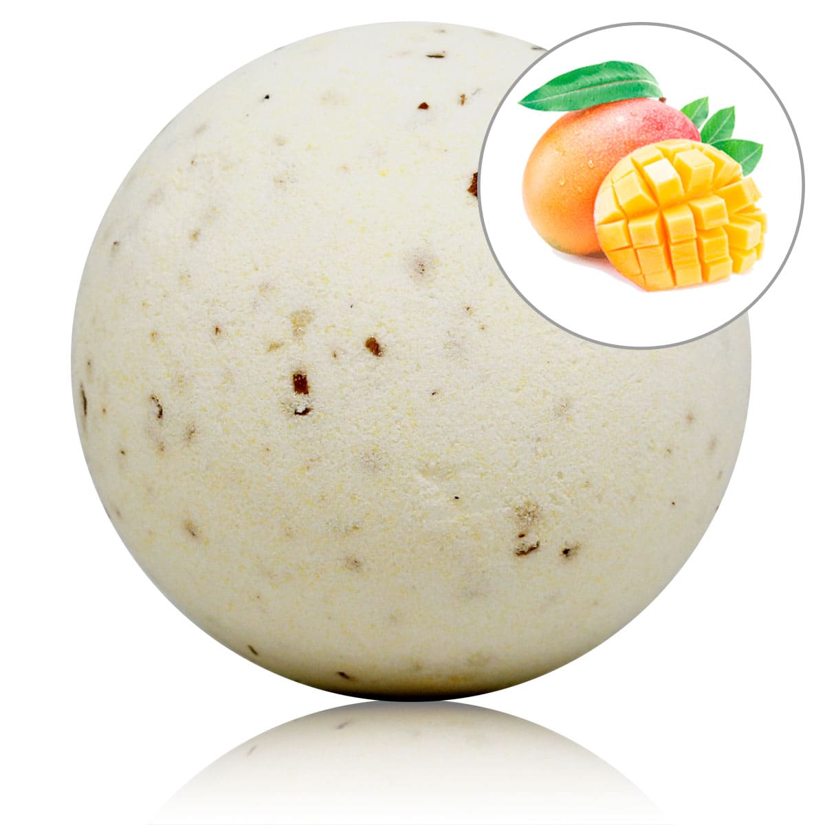 Mango koupelová bomba s okvětními lístky - 140 g 
