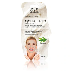 Pleťová maska z bílého jílu a zeleného čaje 15ml SYS