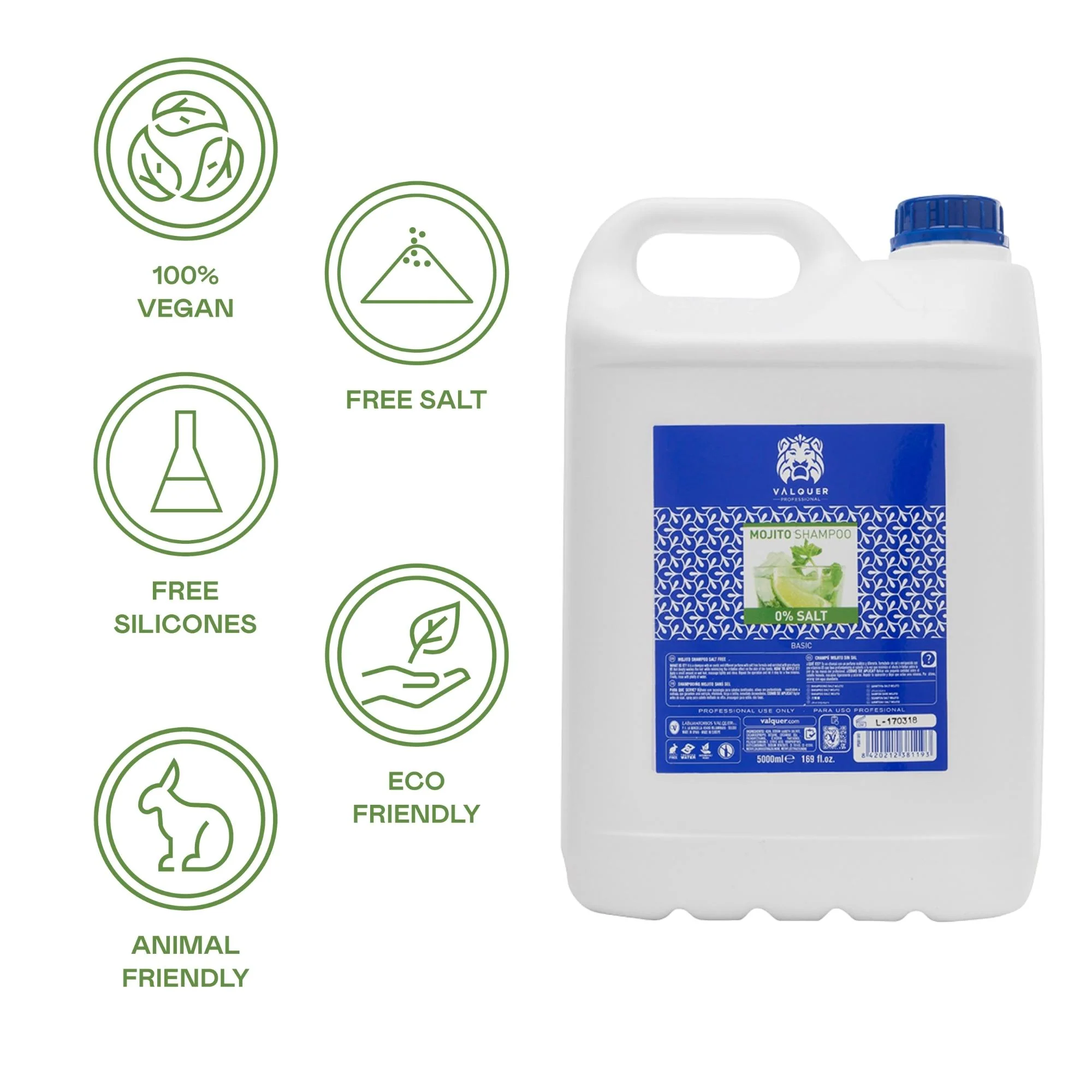 Mojito šampon bez soli - 5000 ml