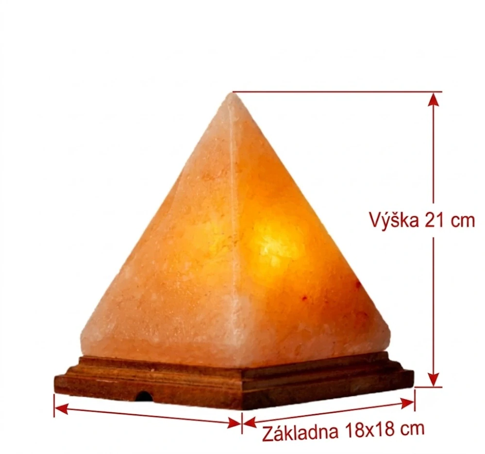 Solná lampa - pyramida