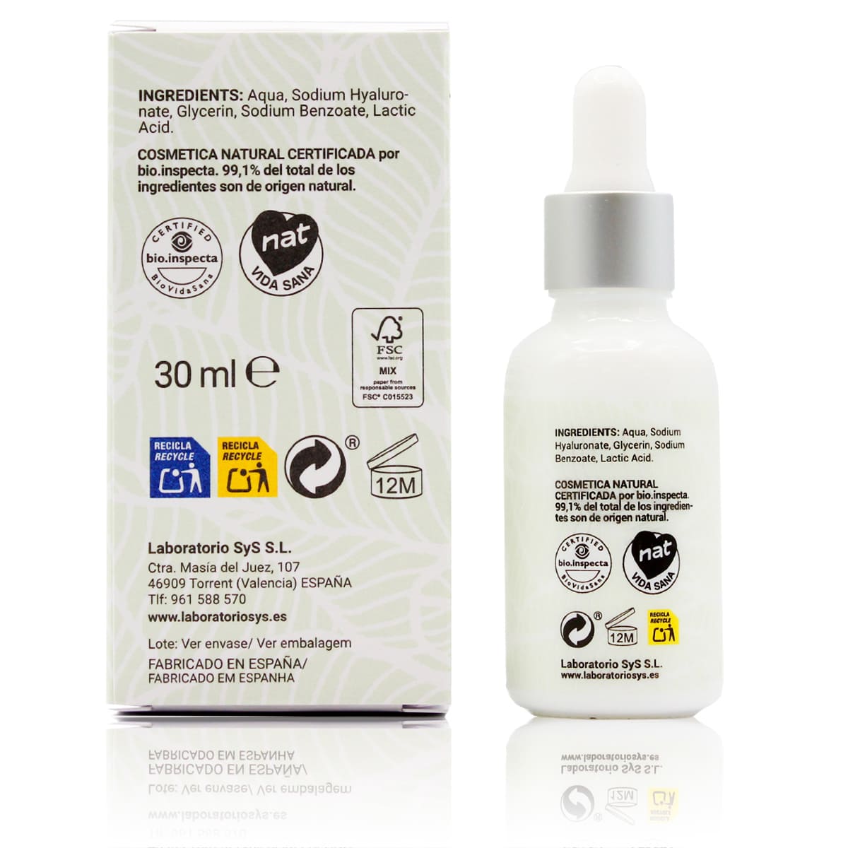 Tekuté pleťové sérum s kyselinou hyaluronovou 30ml Labnatur Bio